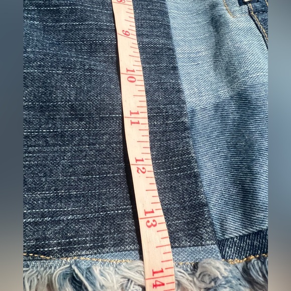Sea NY Sea New York Diego Patchwork Denim Paperbag Shorts Size 6 - Picture 11 of 16